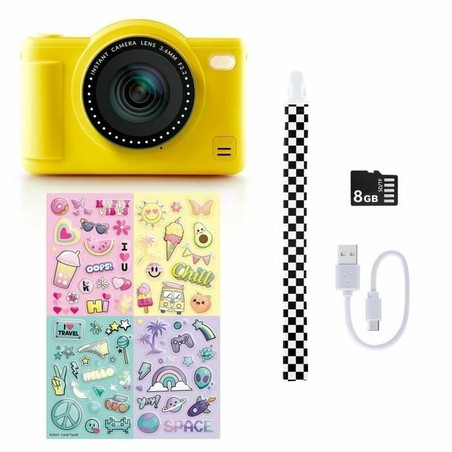 Cámara digital para niños de 8 años en color amarillo
