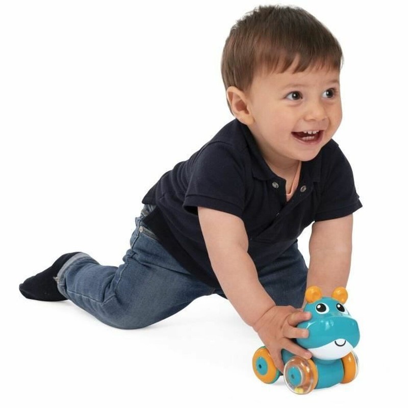 Juguete construcción motricidad fina: Peluche Hippo Chicco en acción.