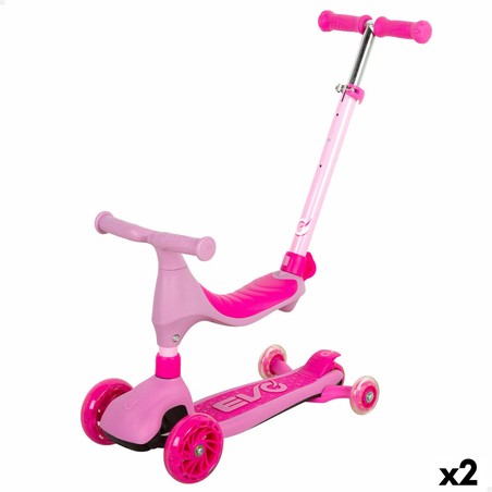 Patinete evolutivo infantil EVO rosa 4 en 1 para niños