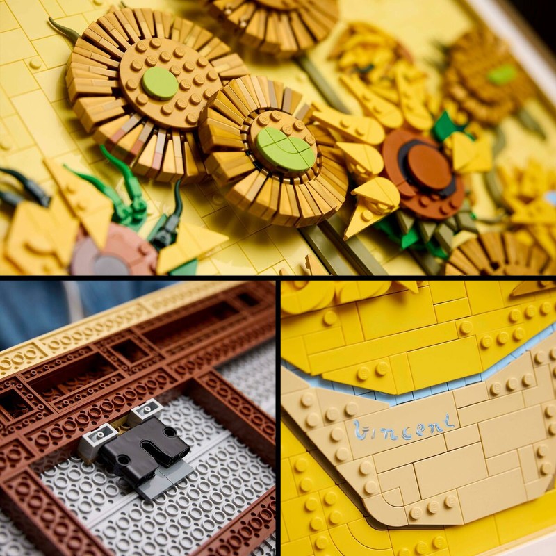 Colección de piezas LEGO para montaje detallado