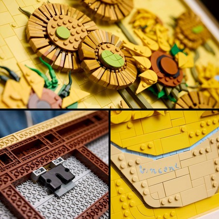 Colección de piezas LEGO para montaje detallado