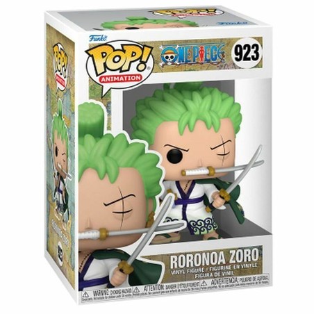 Funko Pop Roronoa Zoro en su caja, ideal para coleccionistas más allá de los bloques apilables bebé