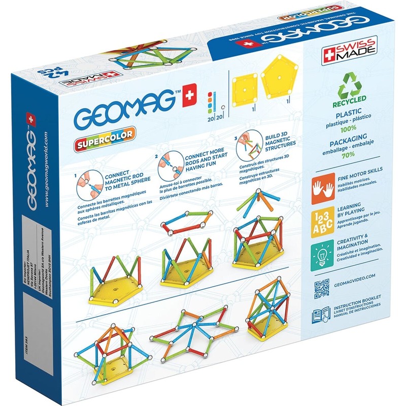Geomag 42 piezas juguete sostenible