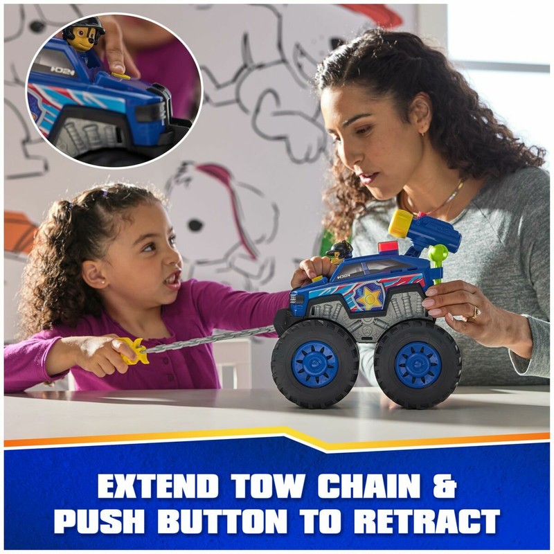 Paw Patrol Cruiser Rescate Spin Master en acción, lanzando proyectil