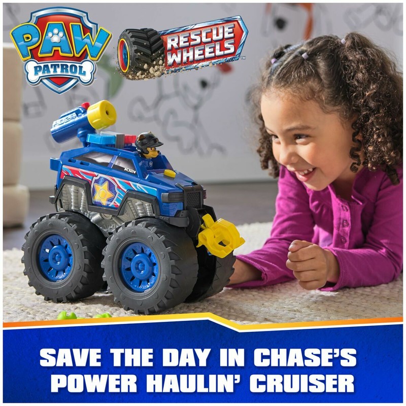 Vista lateral del vehículo Spin Master Paw Patrol para juegos de rescate