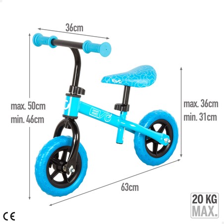 Detalle de rueda de goma de bicicleta ligera para niños EVO