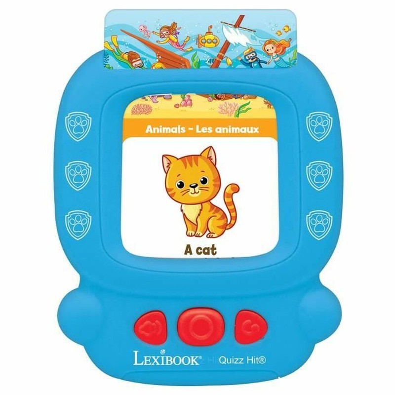 Vista lateral de la tablet infantil resistente Lexibook, resaltando su diseño seguro para niños.