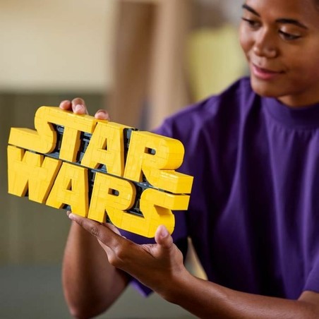Maqueta Logo Star Wars LEGO para exhibición