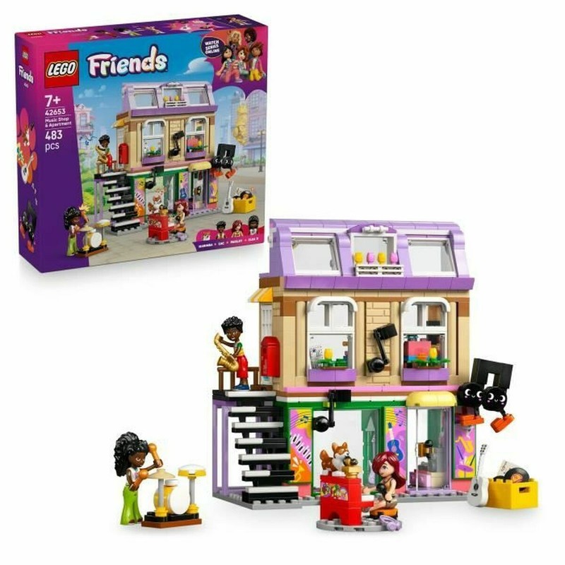 Juguetes construcción niños LEGO Friends 42653 Tienda de Música y Apartamento