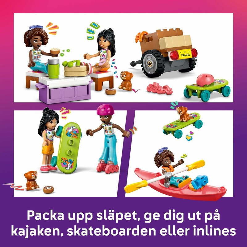 Niños construyendo escena Lego Friends