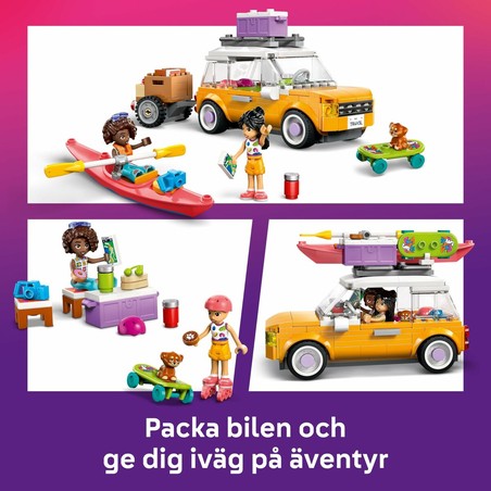 Coche y personajes Lego Friends en aventura