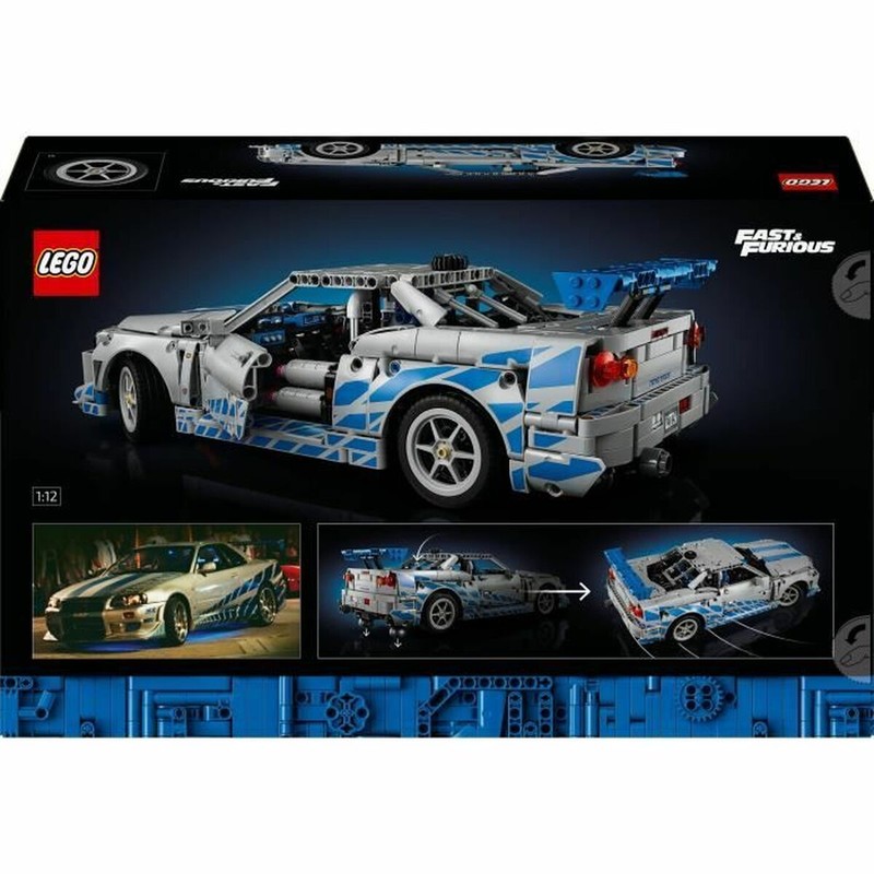 Maqueta coche LEGO Technic Nissan Skyline detalles motor