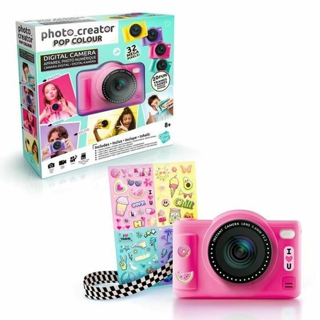 Cámara digital niños Canal Toys rosa con pantalla