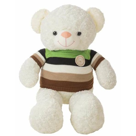 Oso de peluche grande de 80 cm con jersey a rayas multicolor para niños
