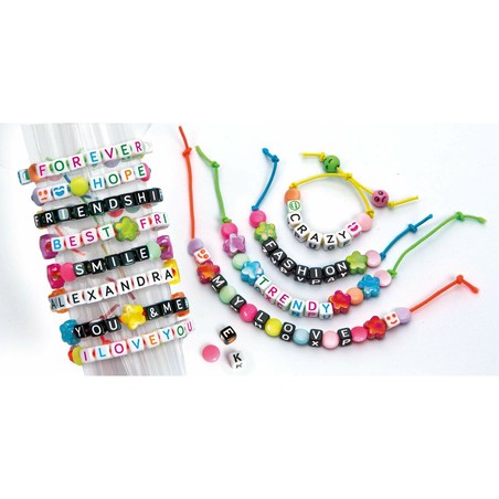 Plastilina colores y abalorios para pulseras creativas
