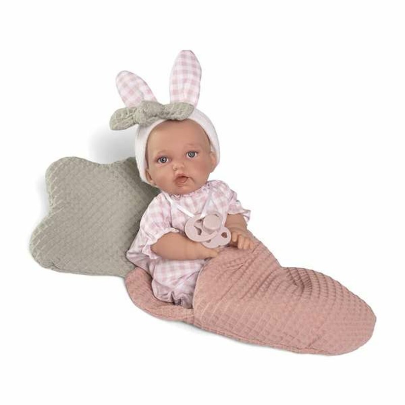Muñeca suave 27 cm con detalles tiernos