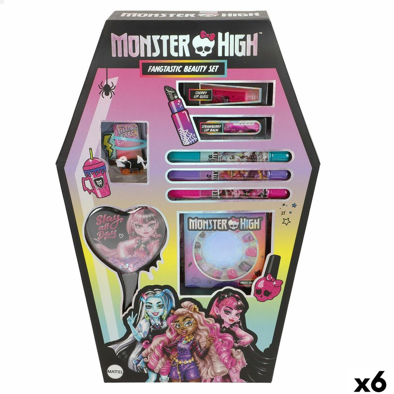 Set de belleza Monster High completo con accesorios para niñas.