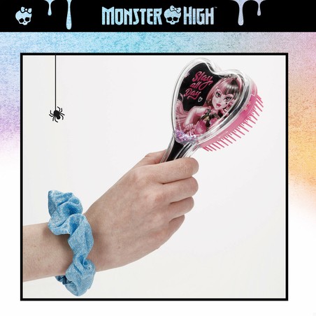 Brillo de labios y pendientes autoadhesivos de kit belleza infantil Monster High.