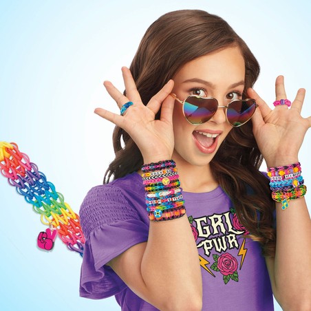 Telar de gomitas para kit pulseras niñas con accesorios y cuentas