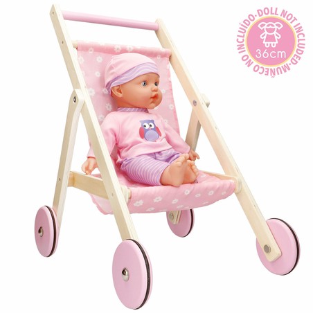 Carrito para muñecos de 36 cm, resistente y seguro