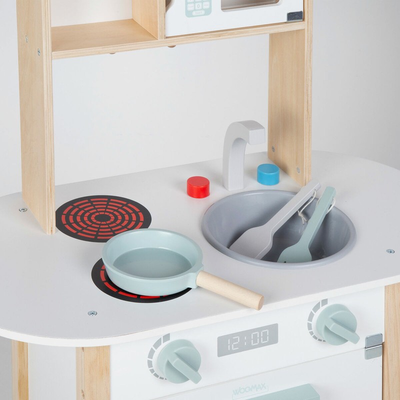 Juego de cocina niños: cocinita de madera didáctica