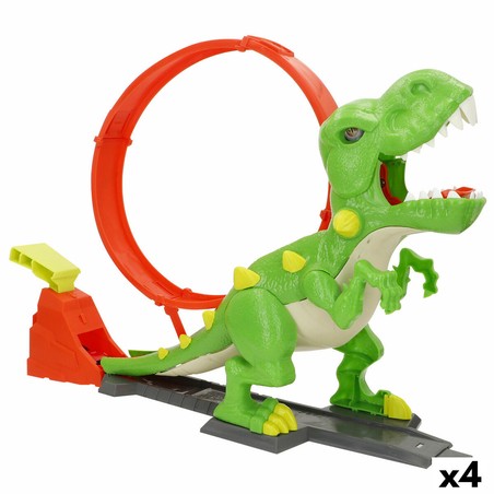 Coches Juguete Niños: Pista de Carreras Teamsterz con Lanzador T-Rex - Compra online en MegaJuguetes