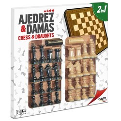 Tablero de Parchís, Ajedrez y Damas Cayro para niños, juegos de mesa educativos