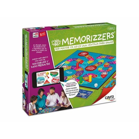 Familia jugando al juego de mesa familiar Memorizzers de Cayro