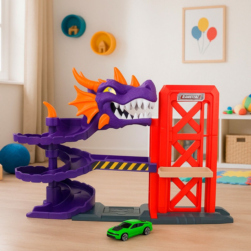 Pista de carreras para niños con diseño dinámico, ideal para camión juguete niños