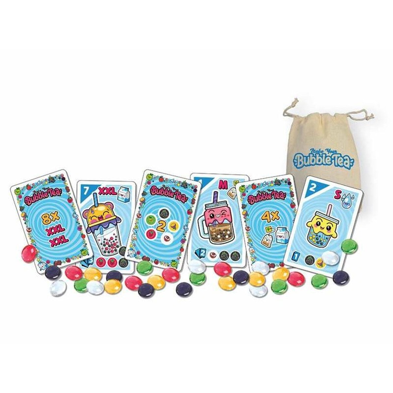 Juego de mesa bubble tea Cayro con componentes coloridos
