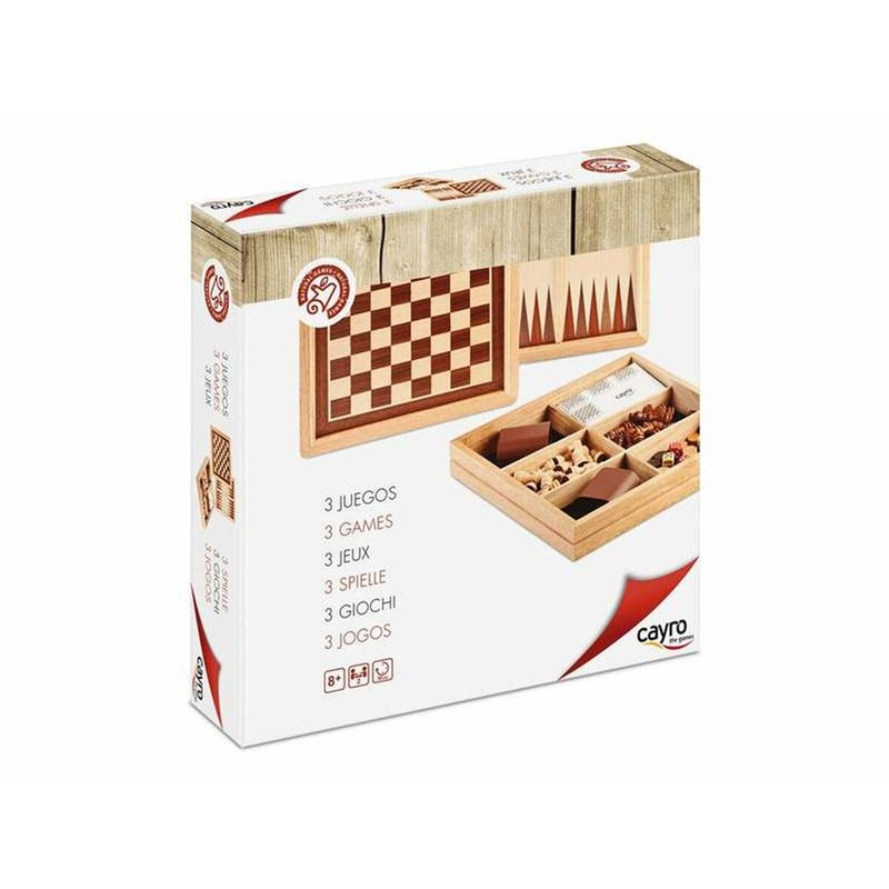 Set 3 juegos de mesa clásicos Cayro para niños y familia