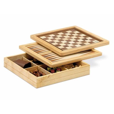 Pack juegos de mesa familiares de madera para 2 jugadores