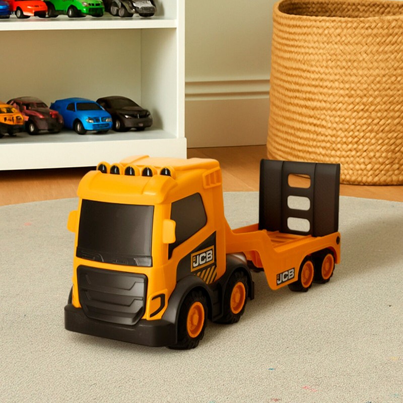 Camión transportador y excavadora Teamsterz, juego robusto para niños +18 meses