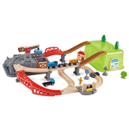 Set completo de pista de carreras Hape, ideal para camión juguete niños