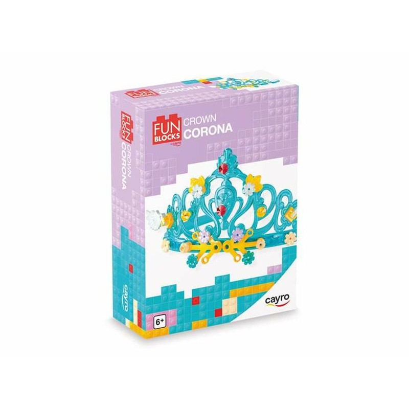 Juguetes construcción niños Cayro Corona, set creativo azul