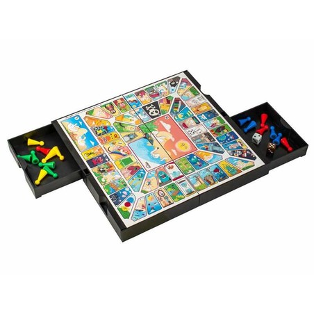 Tablero de Parchís y Oca con juego de dados integrado para diversión sin límites