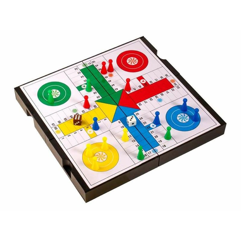 Parchís y Oca Automático Cayro, juego de mesa portátil ideal para viajes y casa