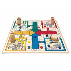 Juegos mesa niños Parchís Cayro, tablero multicolor y fichas