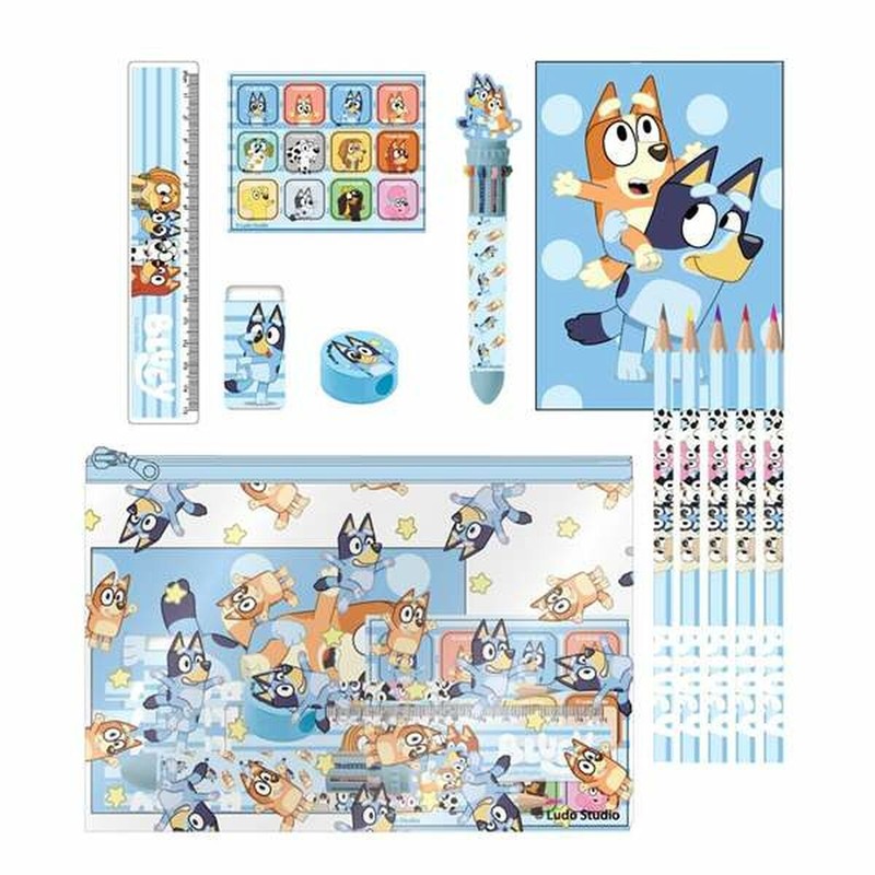 Set de manualidades niños Bluey Azul con accesorios de dibujo