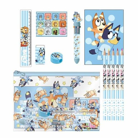 Set de manualidades niños Bluey Azul con accesorios de dibujo