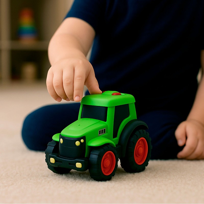 camión y tractor sin pilas, diversión segura para bebés