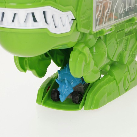 Set construcción educativo: Dino Destroyer Teamsterz con vehículos y lanzador.