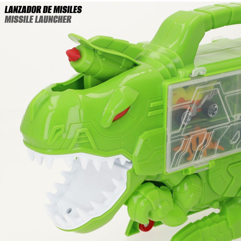 Dinosaurio Teamsterz: Rampa de lanzamiento para coches de juguete.