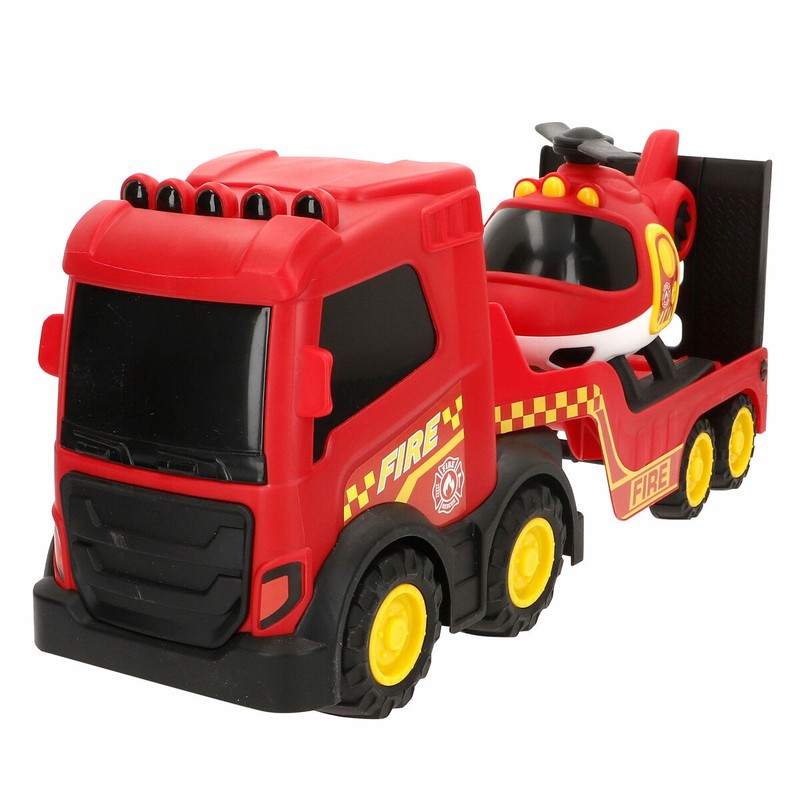 Vehículo de emergencia infantil Teamsterz, camión y helicóptero