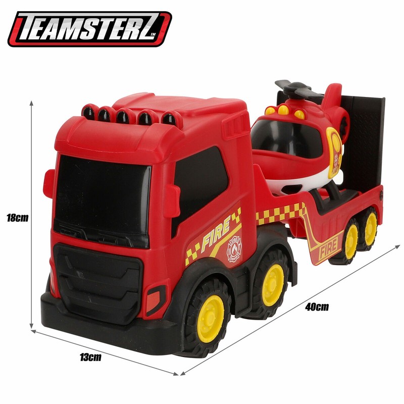 Camión de bomberos Teamsterz rojo, ideal para niños +18 meses
