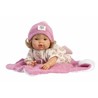 Muñeca Bebé Llorens 38 cm interactiva con chupete y mantita