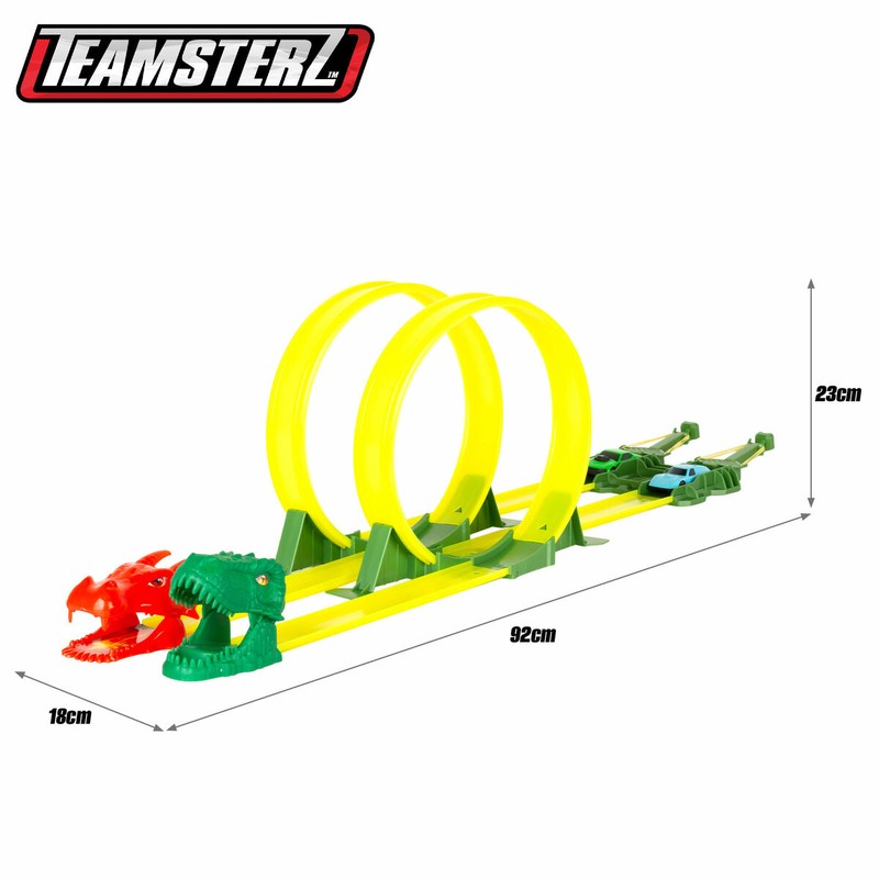 Detalle de coche de carreras Teamsterz en pista