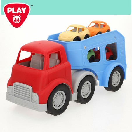camión de juguete para niños playgo con 4 vehículos de colores