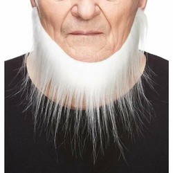 Barba postiza blanca para disfraces infantiles de Papá Noel