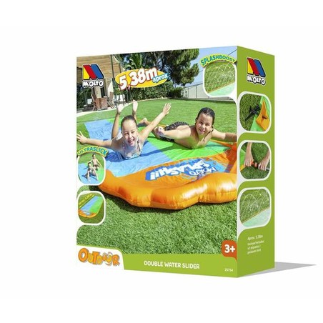 Tobogán de agua Moltó multicolor para niños, diversión infantil exterior